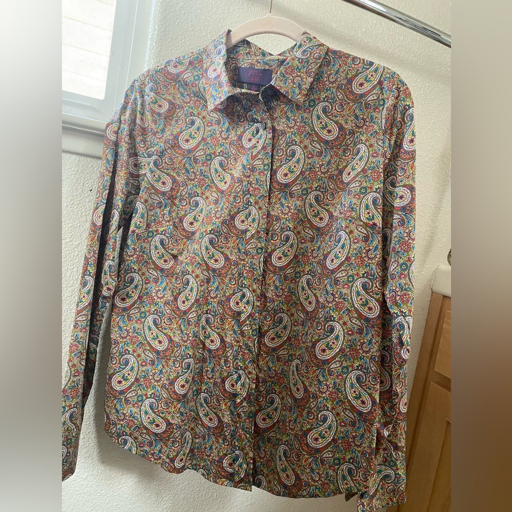 J. Crew Liberty paisley shirt, size 6